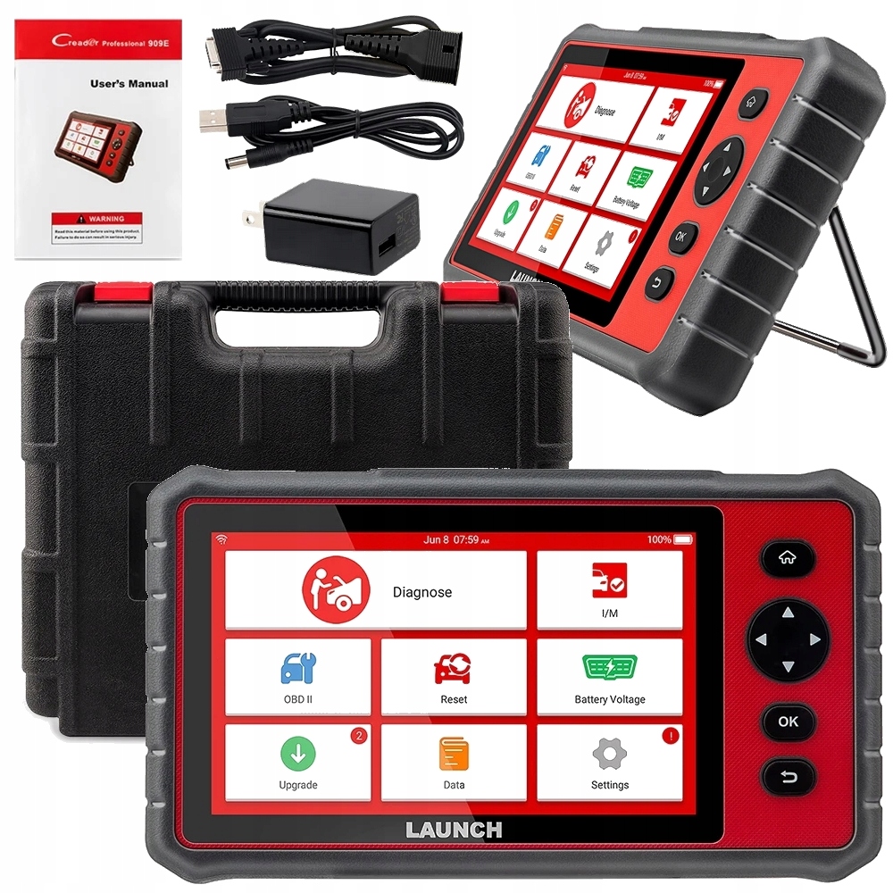 ЗАПУСК CRP909E ПОЛНЫЙ КОМПЬЮТЕРНЫЙ OBD ДИАГНОСТИЧЕСКИЙ ТЕСТЕР 2 x431 СКАНЕР Польский